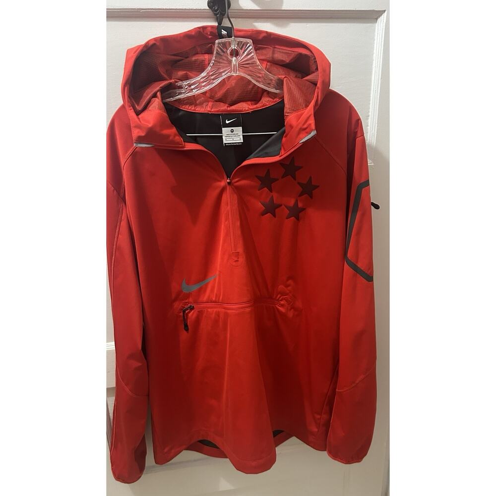 Nike Field General Fly Rush 1/2 Zip Jacket Zip Pockets Size Medium Stars